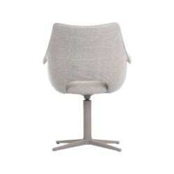 LABEL51 Eetkamerstoel Nozomi - Naturel - Royal Boucle - Taupe Metalen Frame