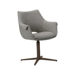 LABEL51 Eetkamerstoel Nozomi - Mushroom - Royal Boucle - Brons Metalen Frame