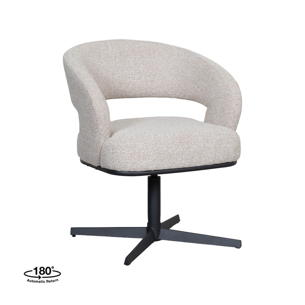 pro_105425_img_8814867 LABEL51 Eetkamerstoel Monaco - Naturel - Royal Boucle - Zwart Metalen Frame