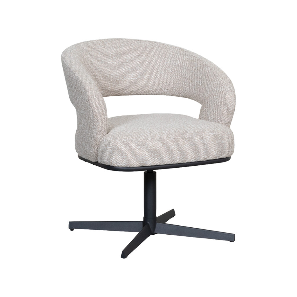 pro_105425_img_8814868 LABEL51 Eetkamerstoel Monaco - Naturel - Royal Boucle - Zwart Metalen Frame