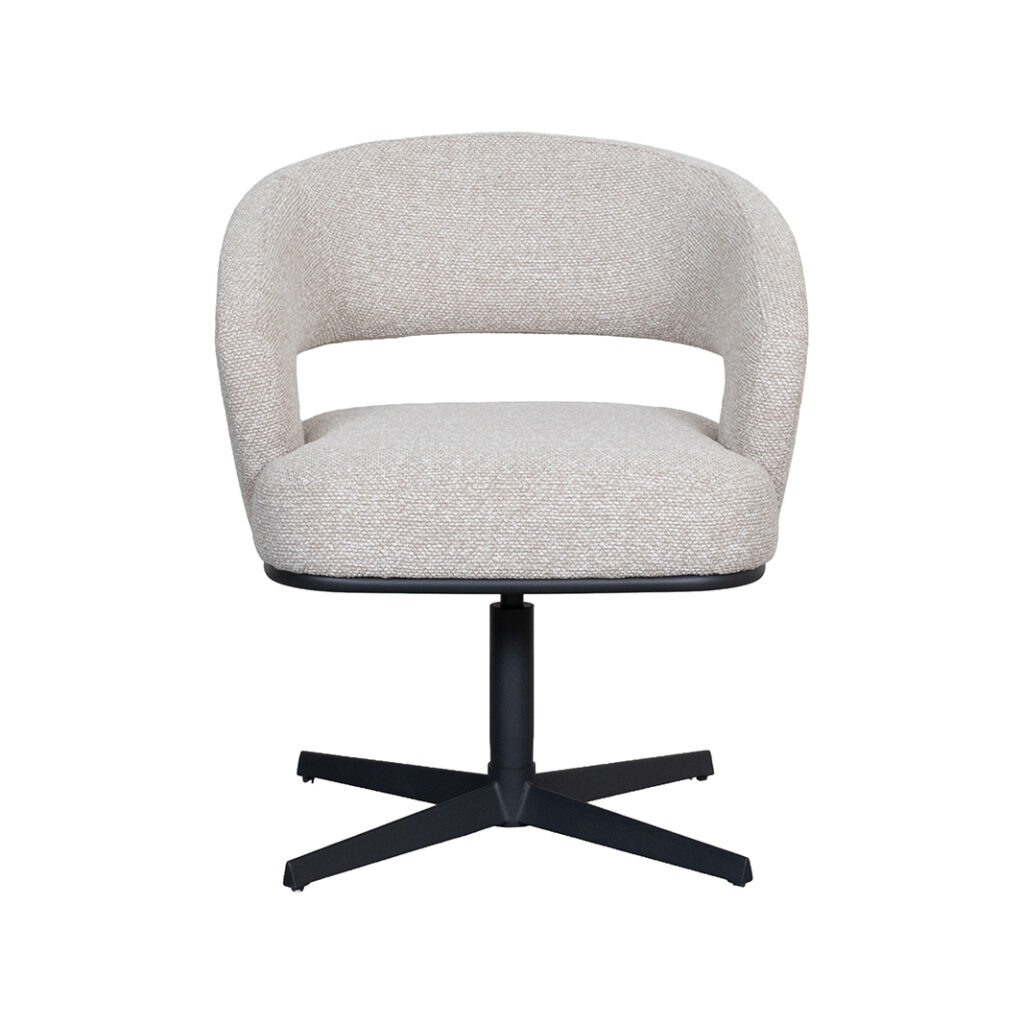 pro_105425_img_8814869 LABEL51 Eetkamerstoel Monaco - Naturel - Royal Boucle - Zwart Metalen Frame