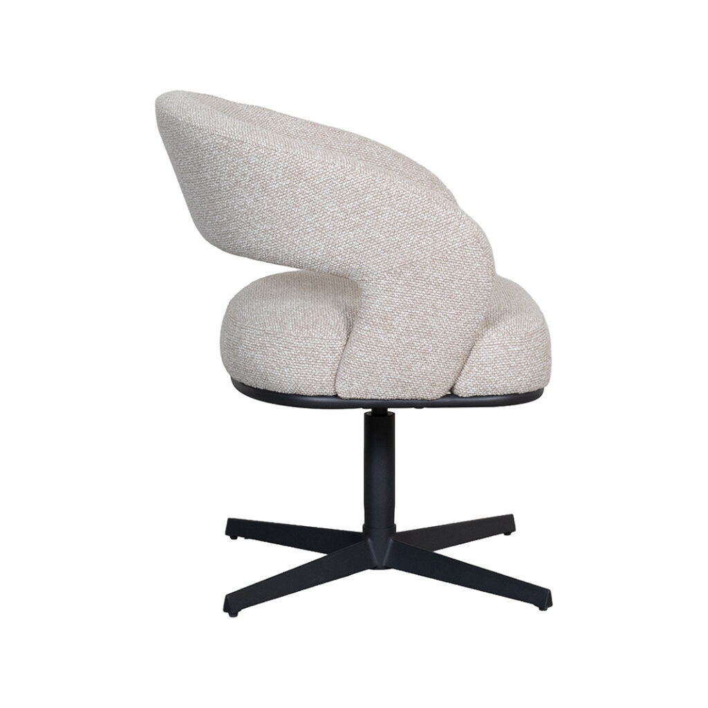 pro_105425_img_8814870 LABEL51 Eetkamerstoel Monaco - Naturel - Royal Boucle - Zwart Metalen Frame