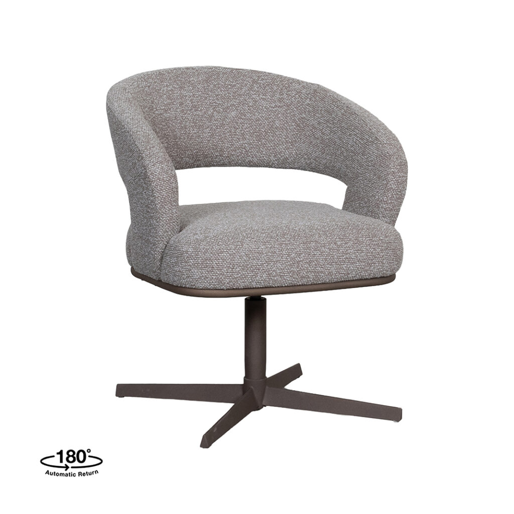 pro_105428_img_8814852 LABEL51 Eetkamerstoel Monaco - Mushroom - Royal Boucle - Brons Metalen Frame