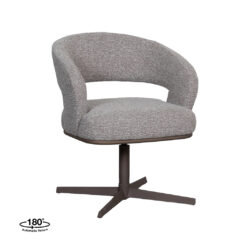 pro_105428_img_8814852 LABEL51 Eetkamerstoel Monaco - Mushroom - Royal Boucle - Brons Metalen Frame