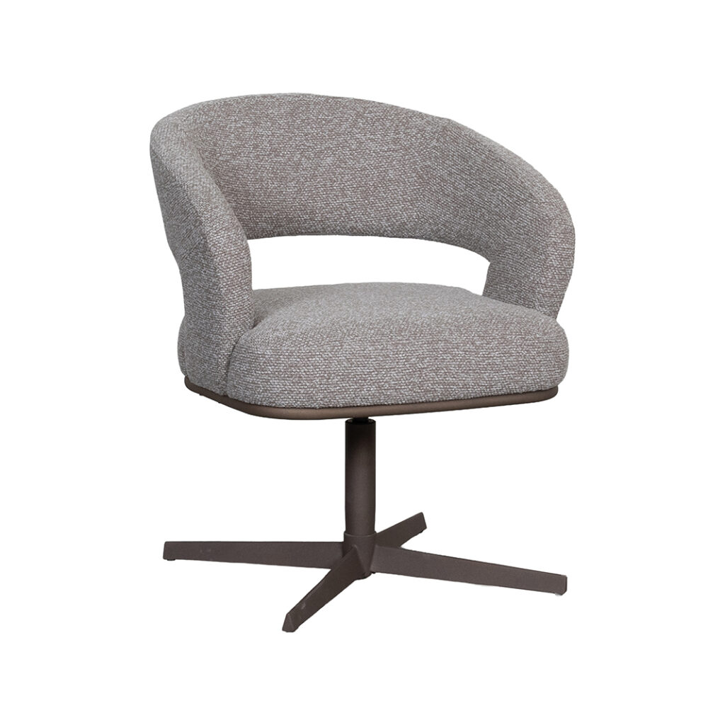 pro_105428_img_8814853 LABEL51 Eetkamerstoel Monaco - Mushroom - Royal Boucle - Brons Metalen Frame