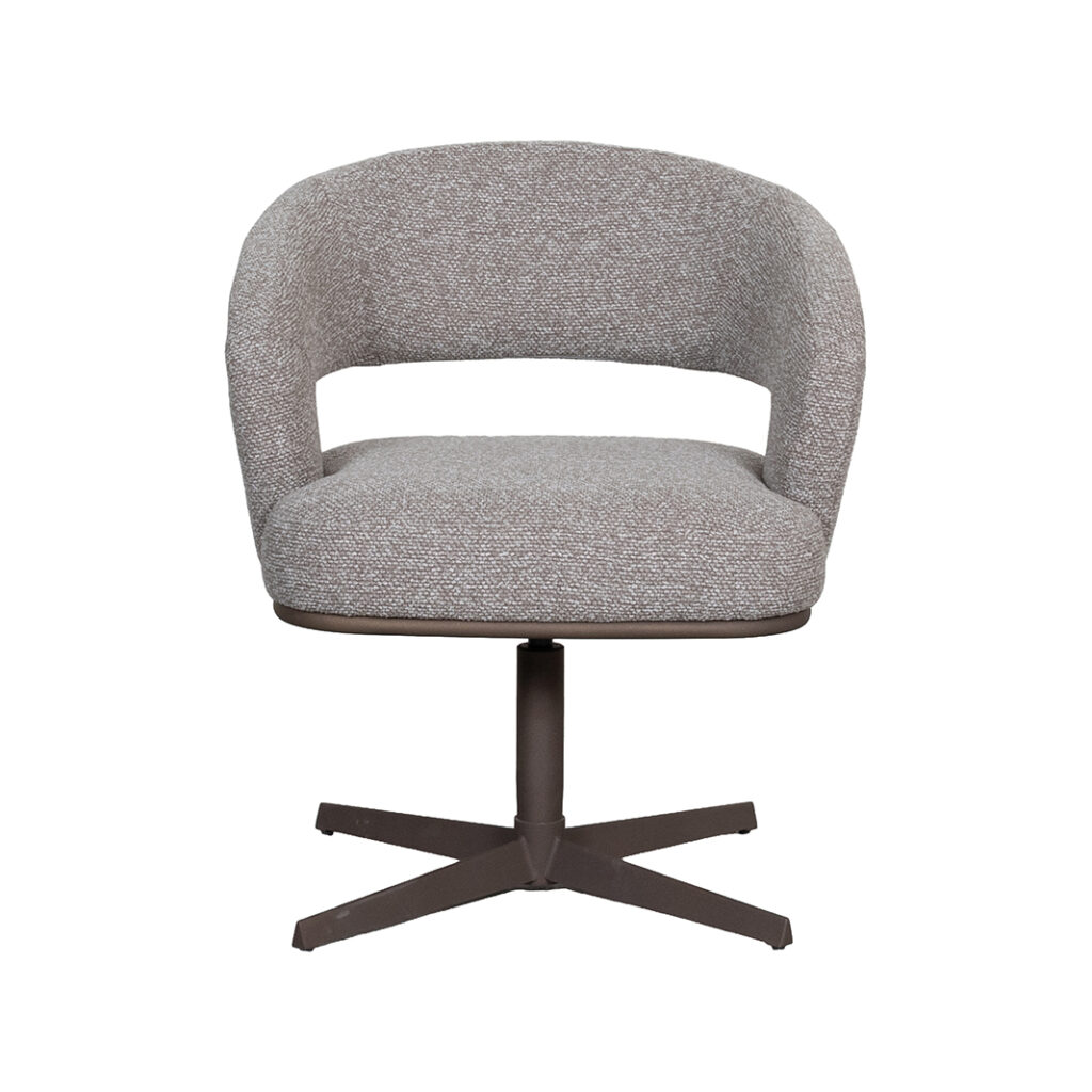 pro_105428_img_8814854 LABEL51 Eetkamerstoel Monaco - Mushroom - Royal Boucle - Brons Metalen Frame