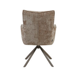 LABEL51 Eetkamerstoel Dubai - Taupe - Haga - Brons Metalen Frame