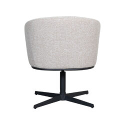 LABEL51 Eetkamerstoel Cannes - Naturel - Royal Boucle - Zwart Metalen Frame