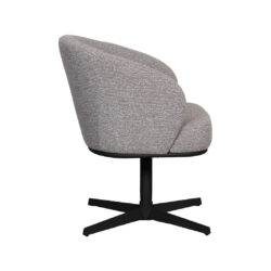 LABEL51 Eetkamerstoel Cannes - Mushroom - Royal Boucle - Zwart Metalen Frame