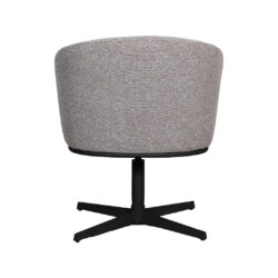 LABEL51 Eetkamerstoel Cannes - Mushroom - Royal Boucle - Zwart Metalen Frame