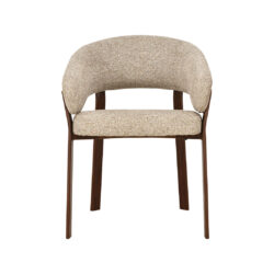 LABEL51 Eetkamerstoel Sato - Beige - Prestige - Walnoot Houten Frame