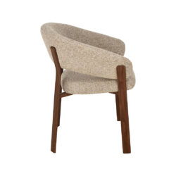 LABEL51 Eetkamerstoel Sato - Beige - Prestige - Walnoot Houten Frame
