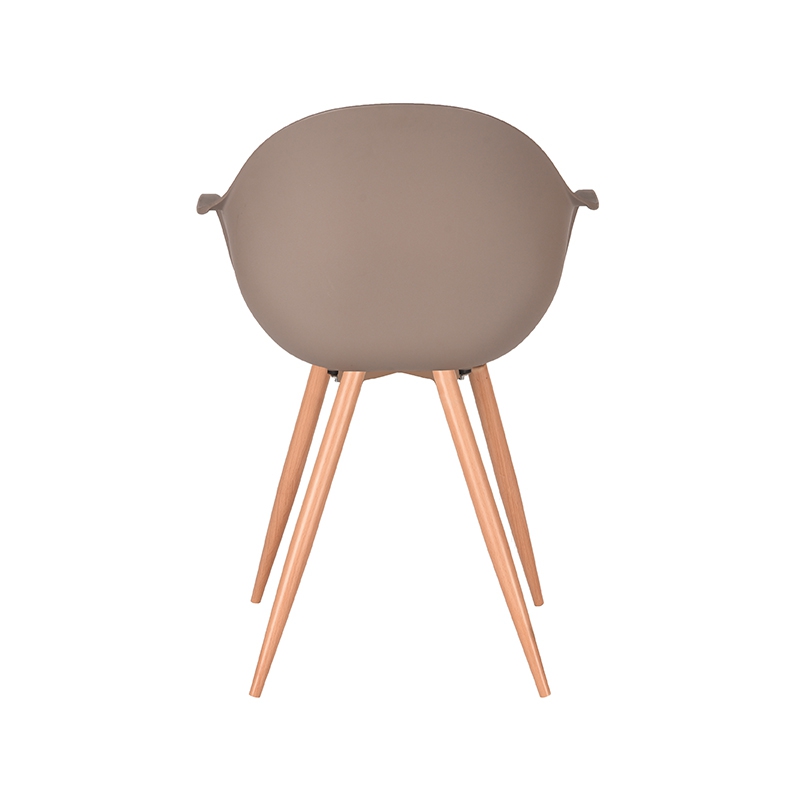 LABEL51 Eetkamerstoel Parma - Coffee - PP - Naturel Houtlook Frame