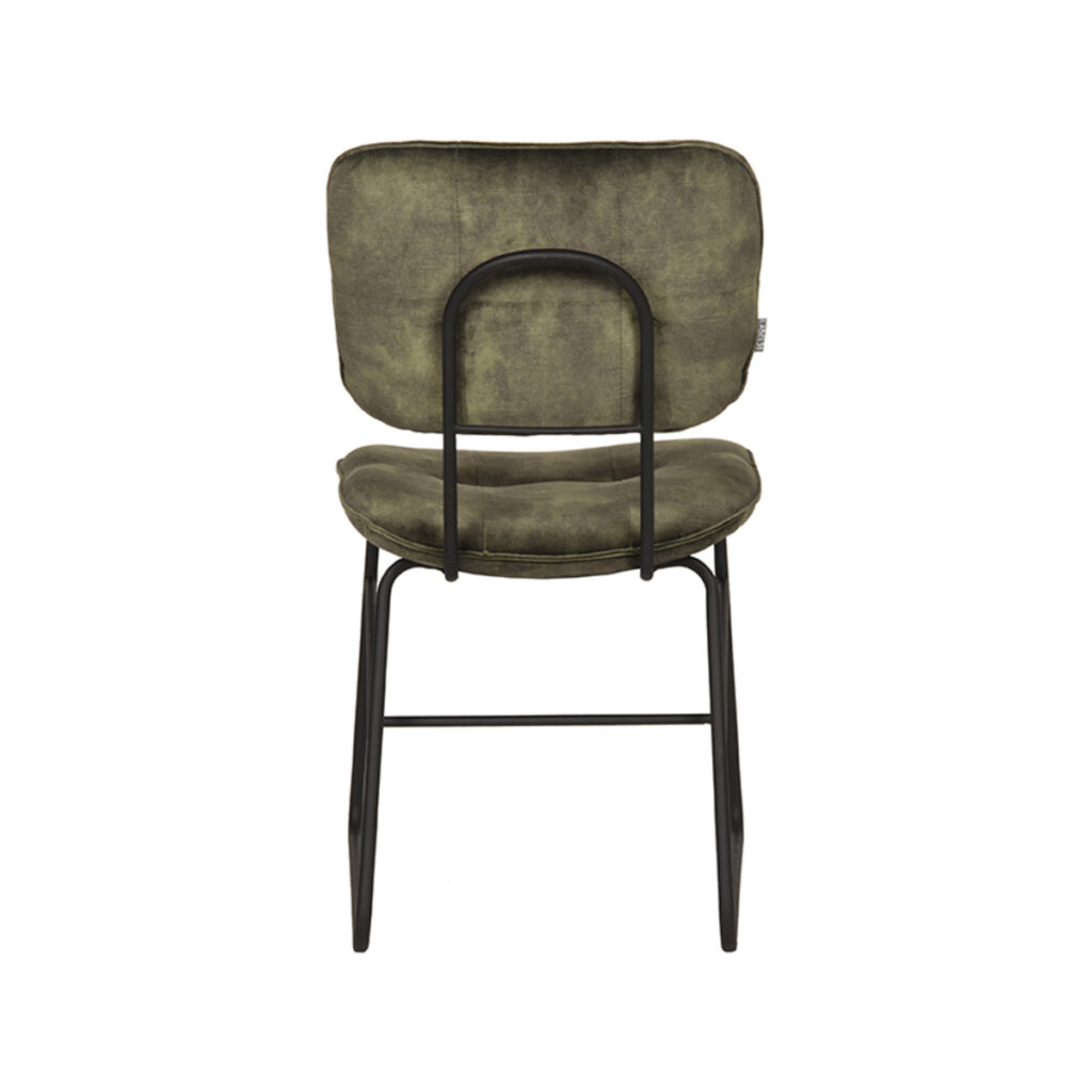 pro_23520_img_8813969 LABEL51 Eetkamerstoel Dez - Hunter - Velours - Zwart Metalen Frame