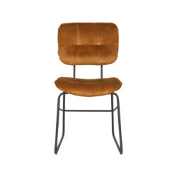 pro_23522_img_8813973 LABEL51 Eetkamerstoel Dez - Oker - Velours - Zwart Metalen Frame