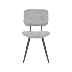 LABEL51 Eetkamerstoel Lux - Zinc - Weave - Zwart Metalen Frame