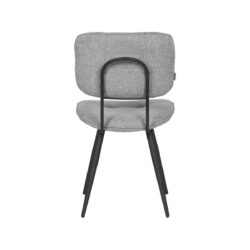 LABEL51 Eetkamerstoel Lux - Zinc - Weave - Zwart Metalen Frame