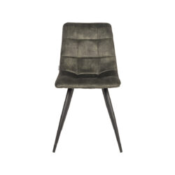 LABEL51 Eetkamerstoel Jelt - Hunter - Velours - Zwart Metalen Frame