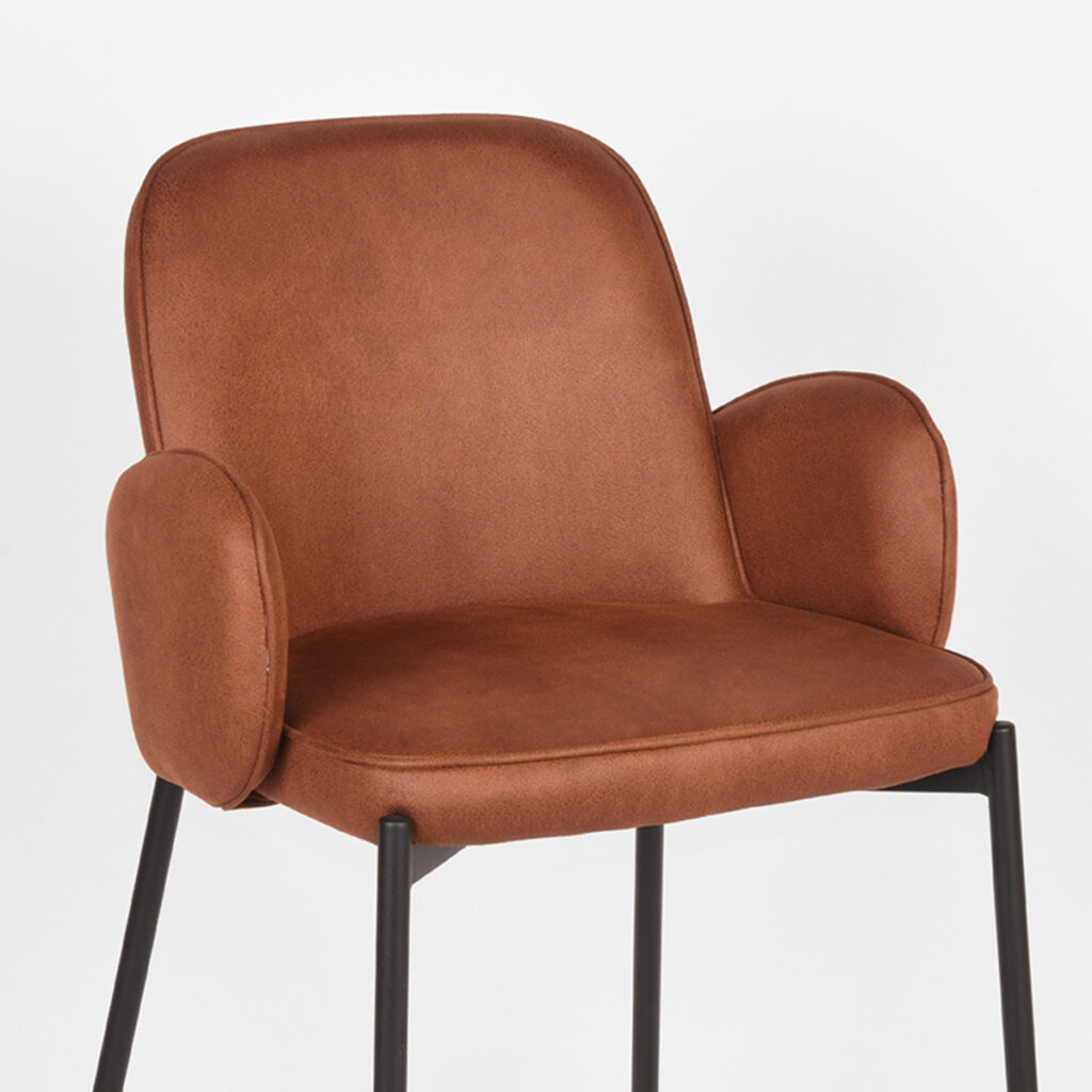 pro_74335_img_8812516 LABEL51 Barkruk Jari - Cognac - Microvezel - Laag