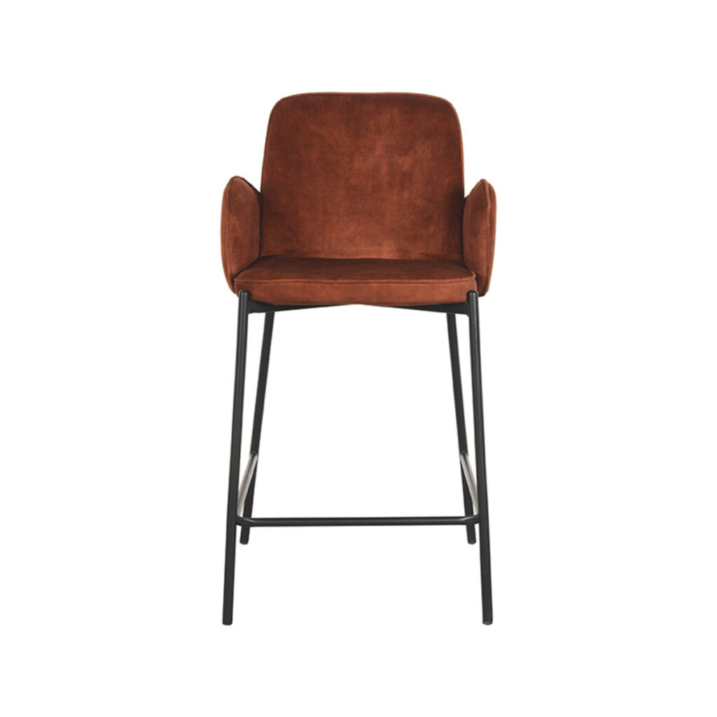 pro_74340_img_8812530 LABEL51 Barkruk Jari - Rust - Velours - Laag