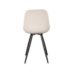 LABEL51 Eetkamerstoel Monza - Zand - PP - Zwart Metalen Frame
