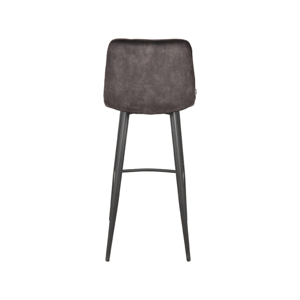 LABEL51 Barkruk Jelt - Antraciet - Velours - Hoog