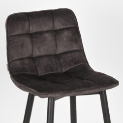 LABEL51 Barkruk Jelt - Antraciet - Velours - Hoog