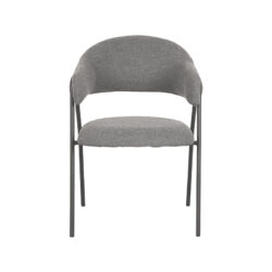 pro_77460_img_8814642 LABEL51 Eetkamerstoel Lowen - Grijs - Boucle - Zwart Metalen Frame