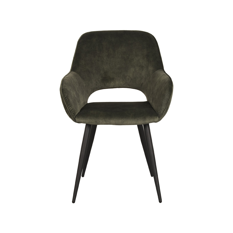pro_78030_img_8814056 LABEL51 Eetkamerstoel Fer - Hunter - Velours - Zwart Metalen Frame