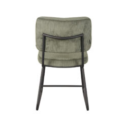 LABEL51 Eetkamerstoel Noah - Forest - Ribcord - Zwart Metalen Frame