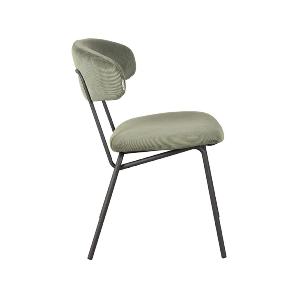 pro_79266_img_8815504 LABEL51 Eetkamerstoel Zack - Forest - Ribcord - Zwart Metalen Frame