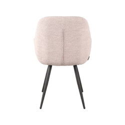 LABEL51 Eetkamerstoel Fender - Naturel - Boucle - Zwart Metalen Frame