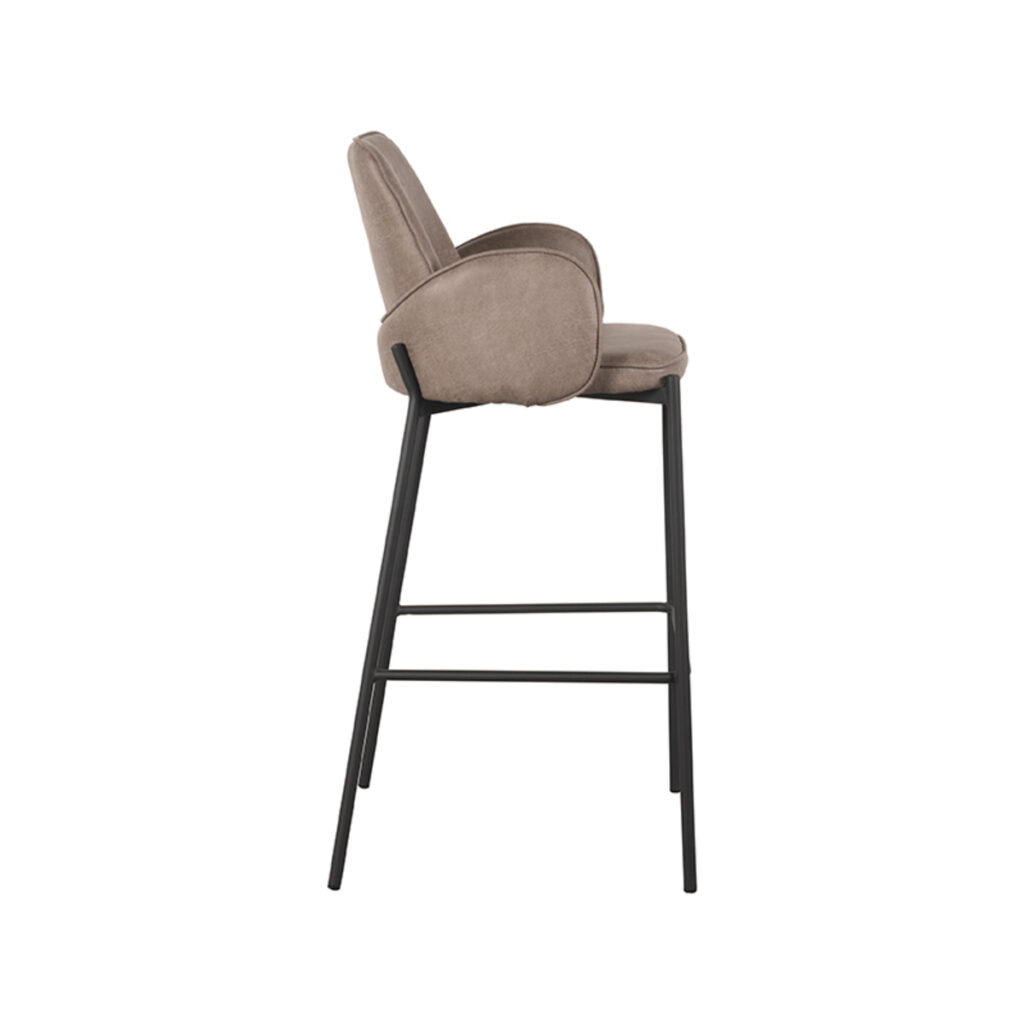 pro_79970_img_8812634 LABEL51 Barkruk Joni - Taupe - Micro Suede - Hoog