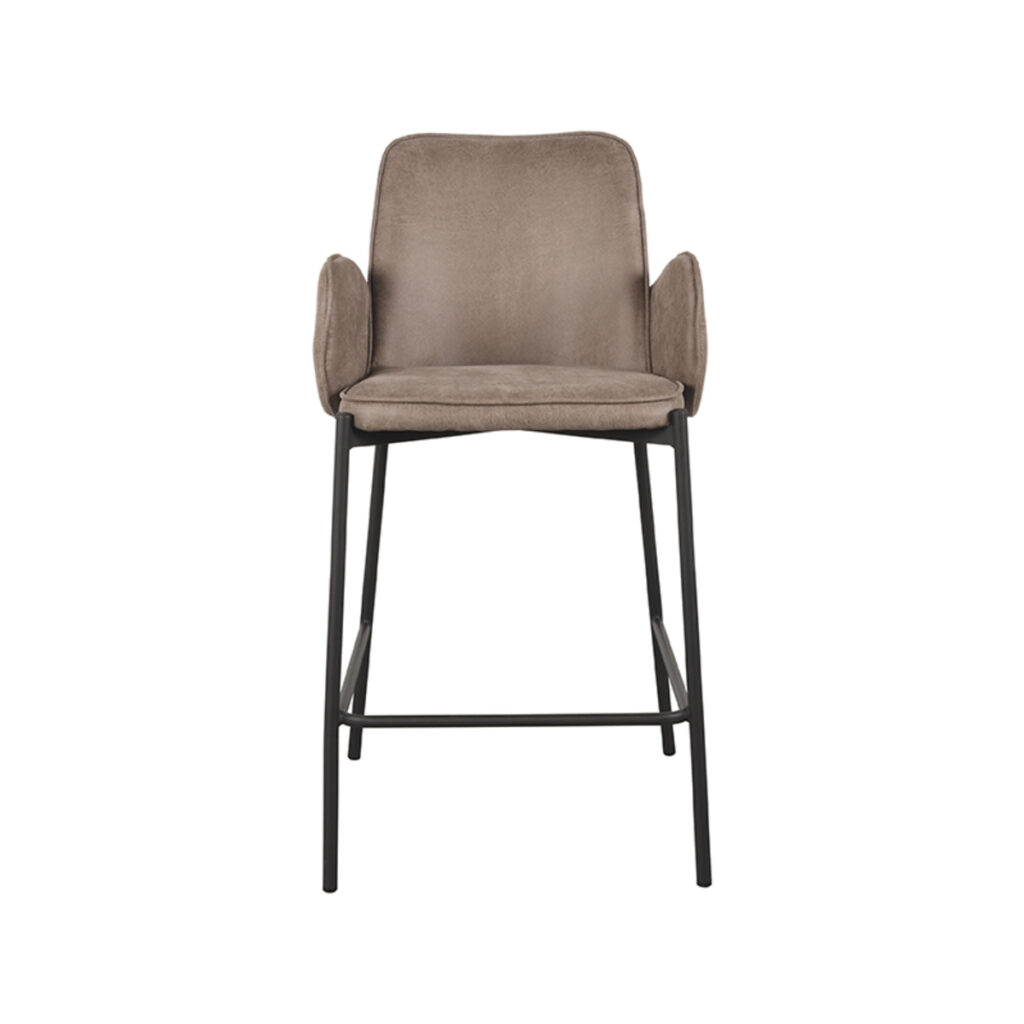 pro_79972_img_8812645 LABEL51 Barkruk Joni - Taupe - Micro Suede - Laag