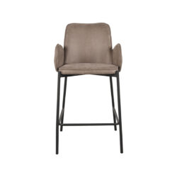 pro_79972_img_8812645 LABEL51 Barkruk Joni - Taupe - Micro Suede - Laag