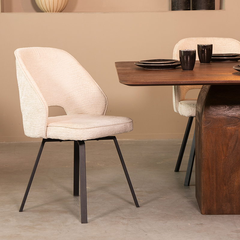 pro_79977_img_8814549 LABEL51 Eetkamerstoel Lewis - Creme - Elegance - Zwart Metalen Frame