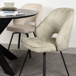 pro_79978_img_8814548 LABEL51 Eetkamerstoel Lewis - Beige - Elegance - Zwart Metalen Frame