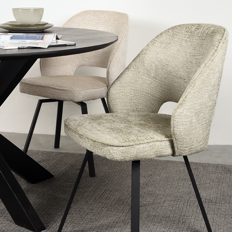 pro_79978_img_8814548 LABEL51 Eetkamerstoel Lewis - Beige - Elegance - Zwart Metalen Frame