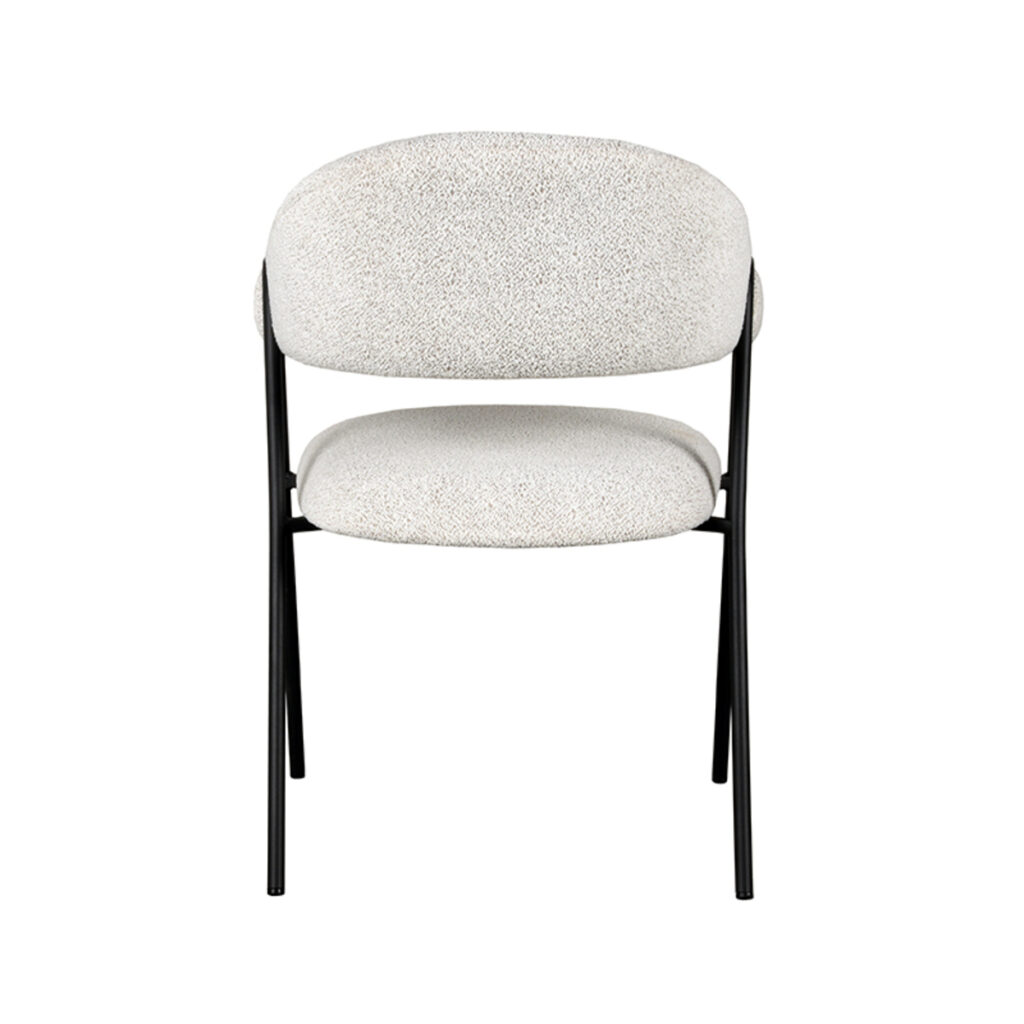 pro_80186_img_8814639 LABEL51 Eetkamerstoel Lowen - Champagne - Boucle - Zwart Metalen Frame