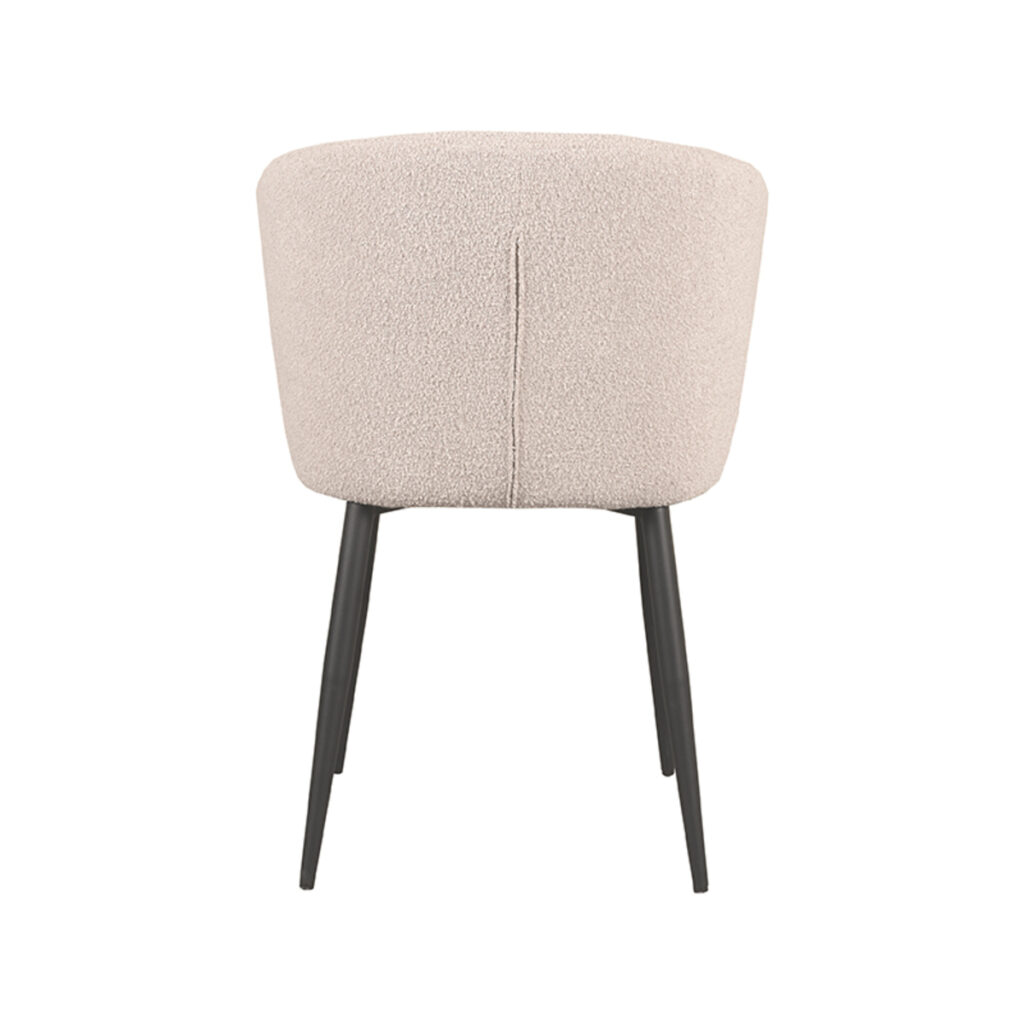 pro_81099_img_8815468 LABEL51 Eetkamerstoel Wave - Naturel - Boucle - Zwart Metalen Frame