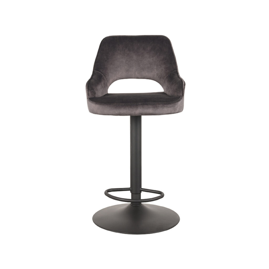 pro_84776_img_8812444 LABEL51 Barkruk Fer - Antraciet - Velours - Gaslift