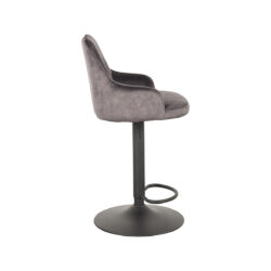 LABEL51 Barkruk Fender - Antraciet - Velours - Gaslift