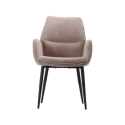 LABEL51 Eetkamerstoel Morris - Clay - Elite - Zwart Metalen Frame