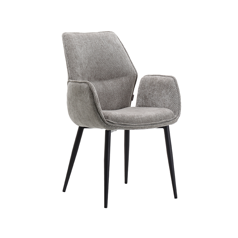 pro_91696_img_8814919 LABEL51 Eetkamerstoel Morris - Stone - Elite - Zwart Metalen Frame