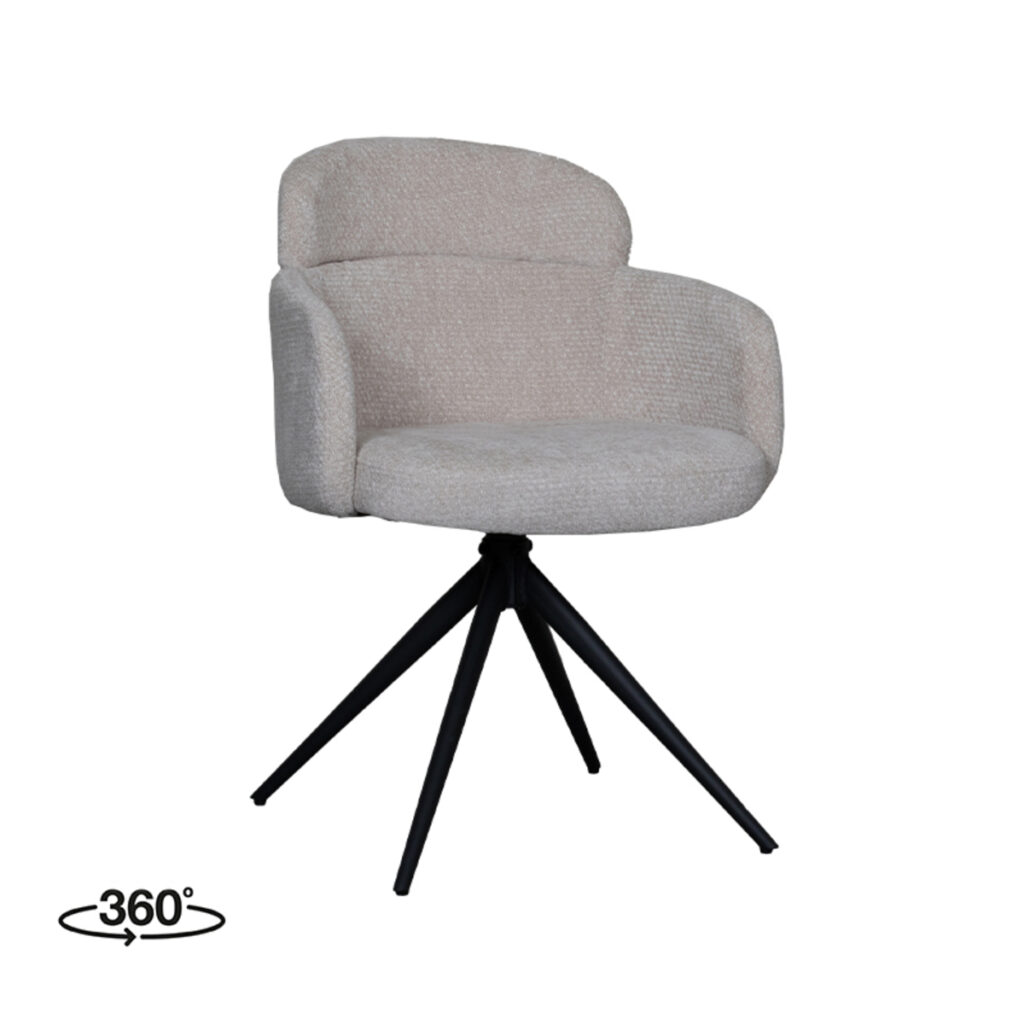 pro_92562_img_8814536 LABEL51 Eetkamerstoel Levi - Naturel - Elite - Zwart Metalen Frame