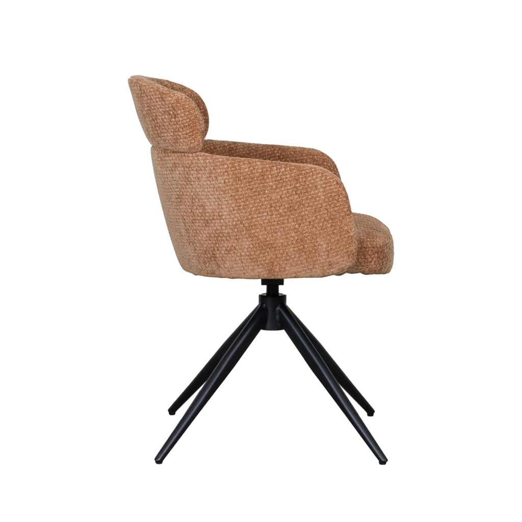 pro_92563_img_8745019 LABEL51 Eetkamerstoel Levi - Cognac - Elite - Zwart Metalen Frame