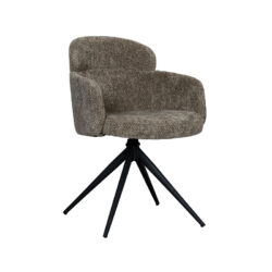 LABEL51 Eetkamerstoel Levi - Hunter - Elite - Zwart Metalen Frame