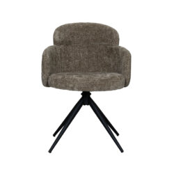 LABEL51 Eetkamerstoel Levi - Hunter - Elite - Zwart Metalen Frame