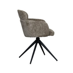 LABEL51 Eetkamerstoel Levi - Hunter - Elite - Zwart Metalen Frame