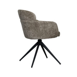 LABEL51 Eetkamerstoel Levi - Hunter - Elite - Zwart Metalen Frame